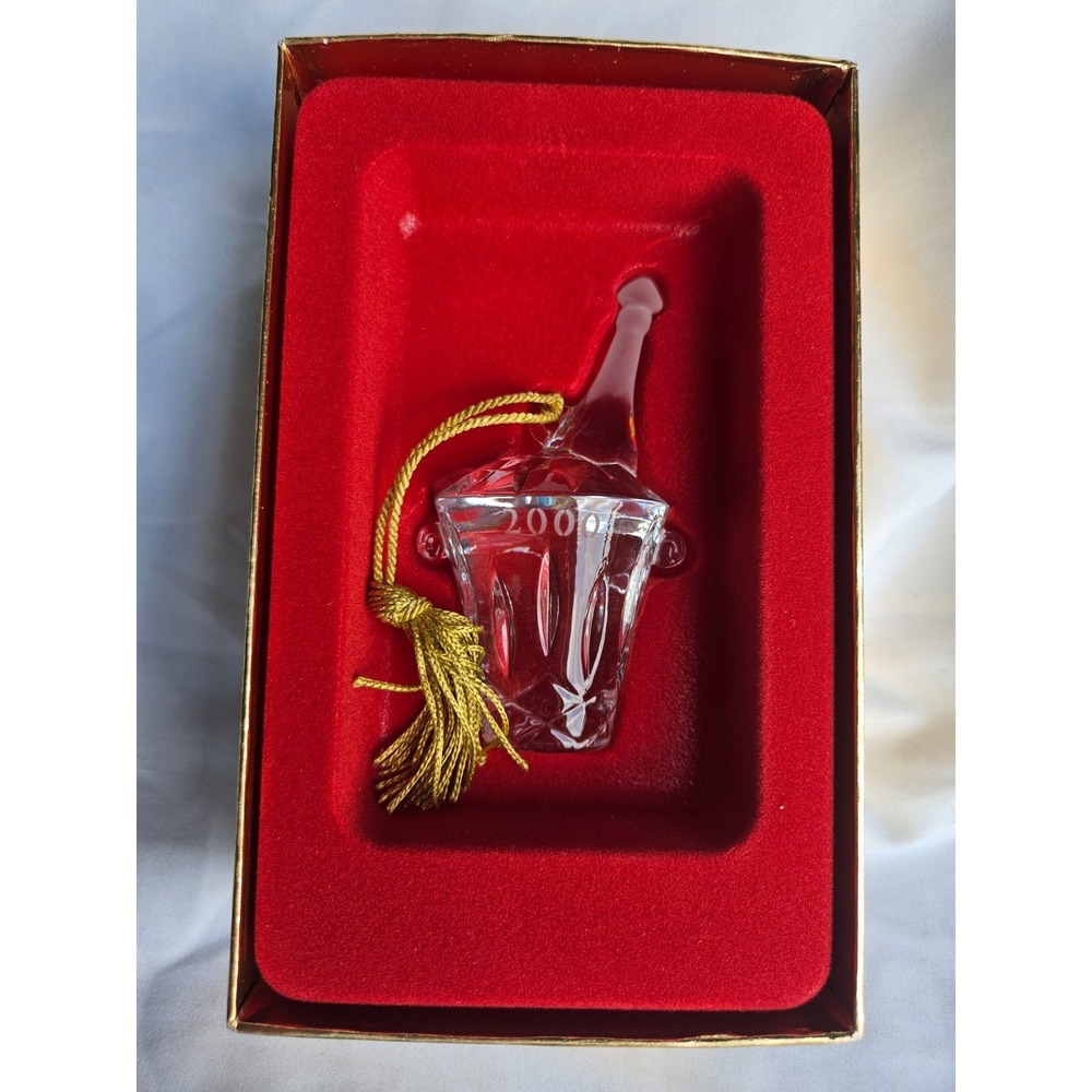 Vintage Gorham Crystal 2000 LADY ANNE Champagne Bucket Ornament Original Box